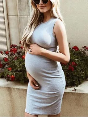 Round Neck Maternity Dress