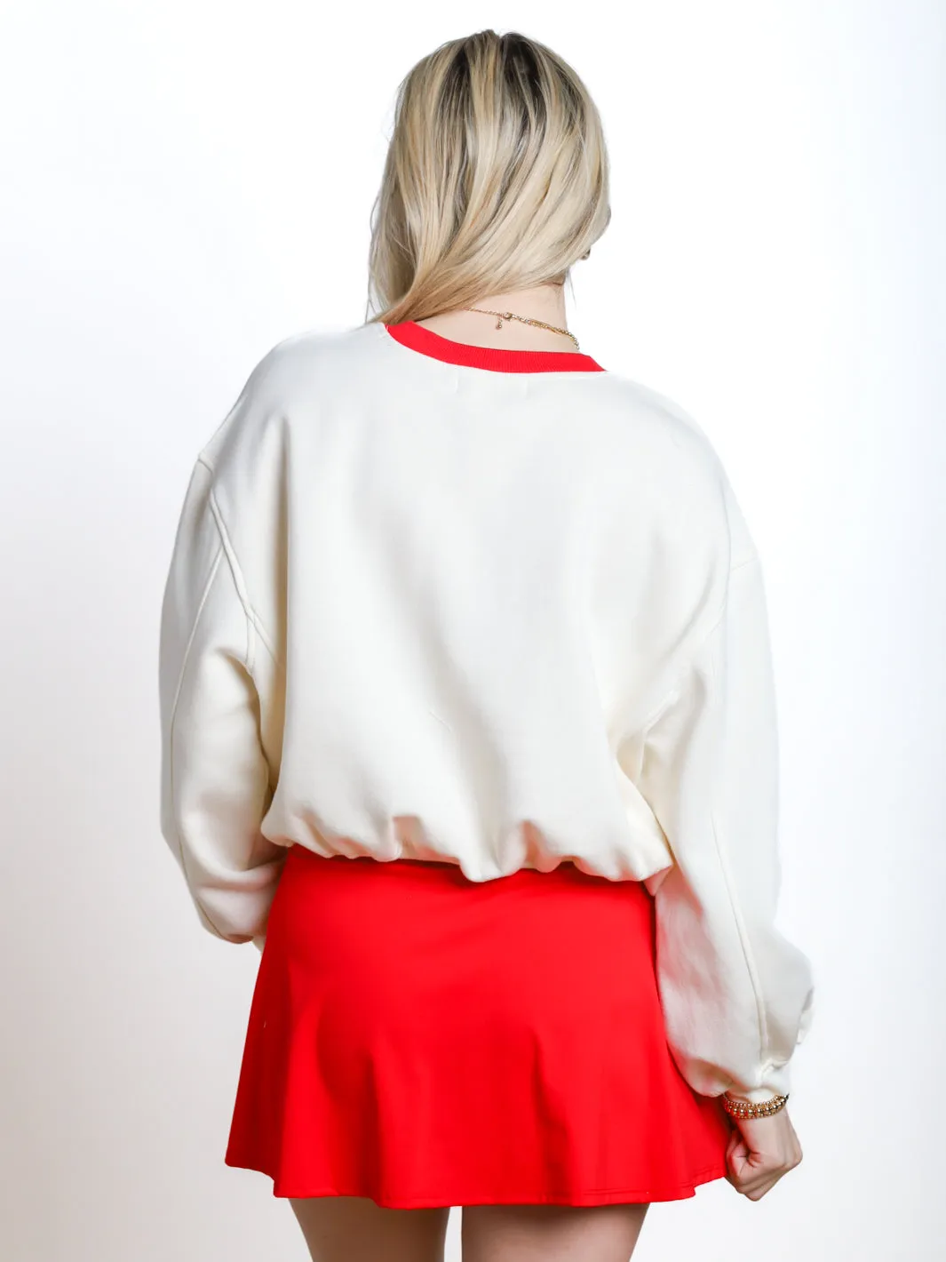 Santa Monica Contrast Trim Graphic Sweatshirt