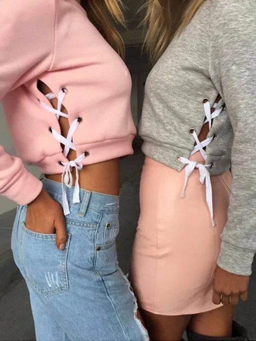 Sara Side Lace Up Sweater Top