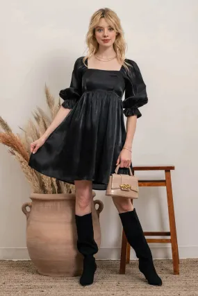 Satin Babydoll Dress