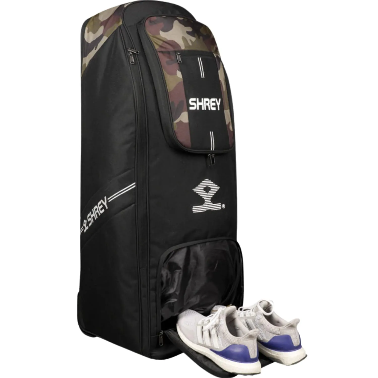Shrey Match Duffle 2.0 Wheelie Cricket Kitbag, Camouflage Green