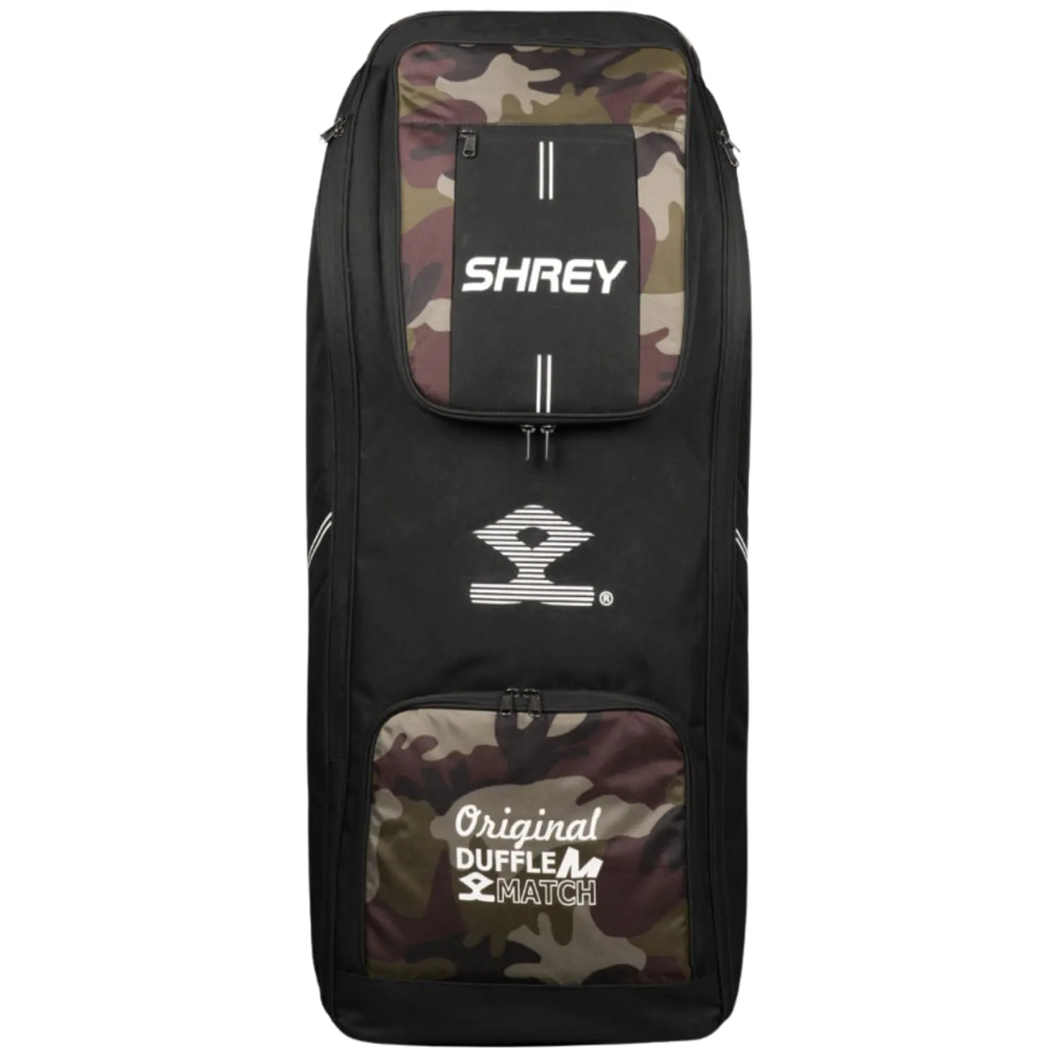 Shrey Match Duffle 2.0 Wheelie Cricket Kitbag, Camouflage Green