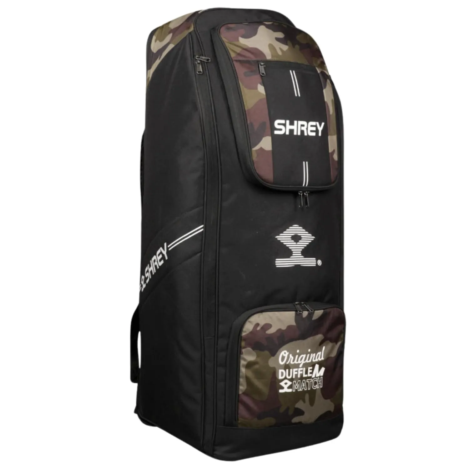 Shrey Match Duffle 2.0 Wheelie Cricket Kitbag, Camouflage Green