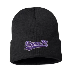 Sigma Pi Signature Charcoal Beanie