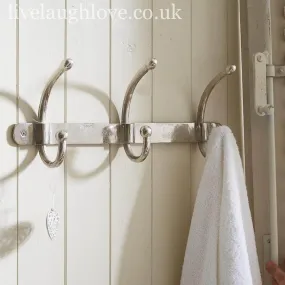 Silver Metal 3 Coat Hooks