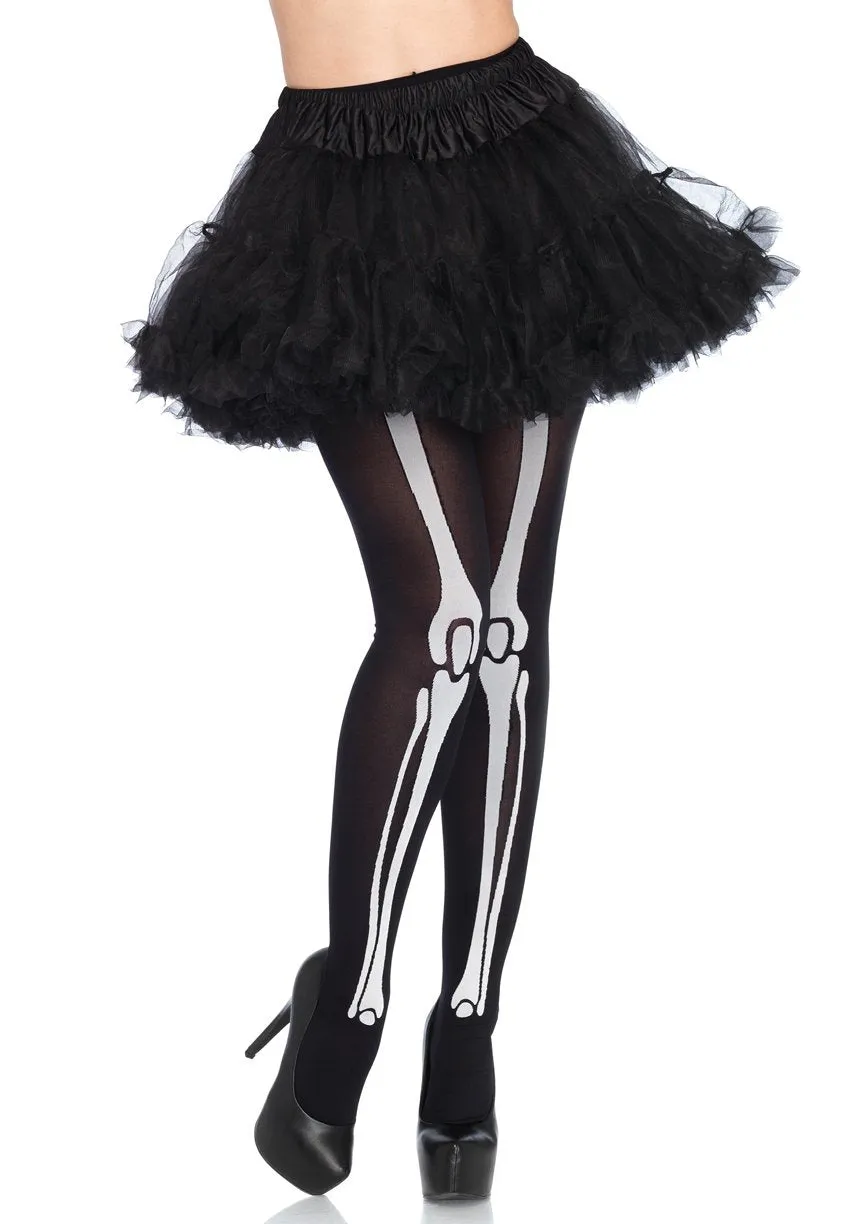 Skeleton Bone Print Tights
