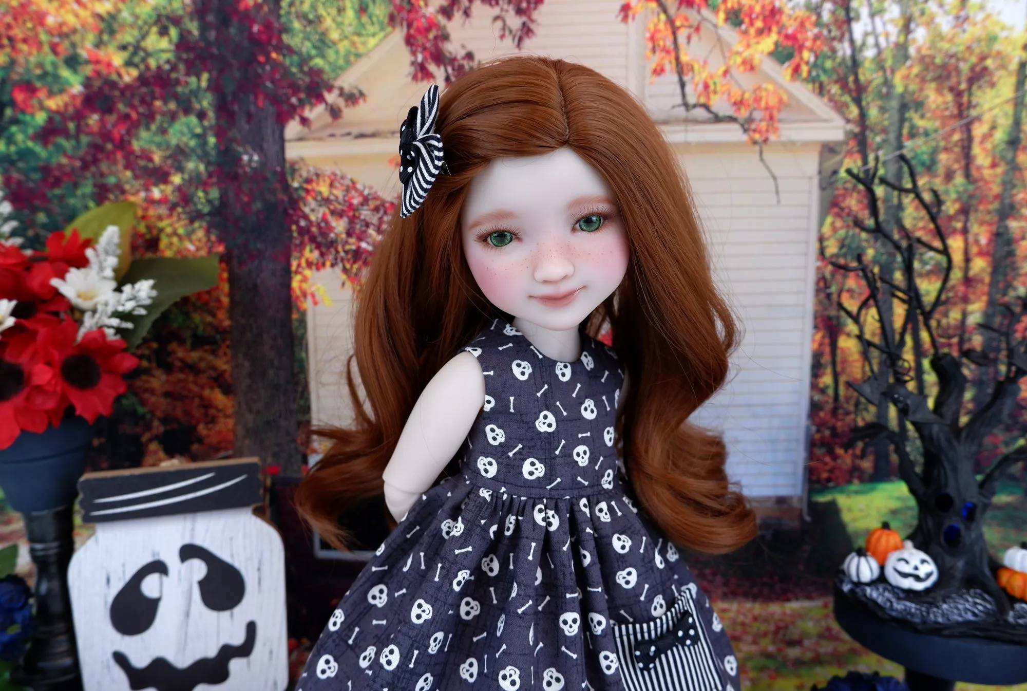 Skull & Bones - dress with shoes for Ruby Red Fashion Friends doll