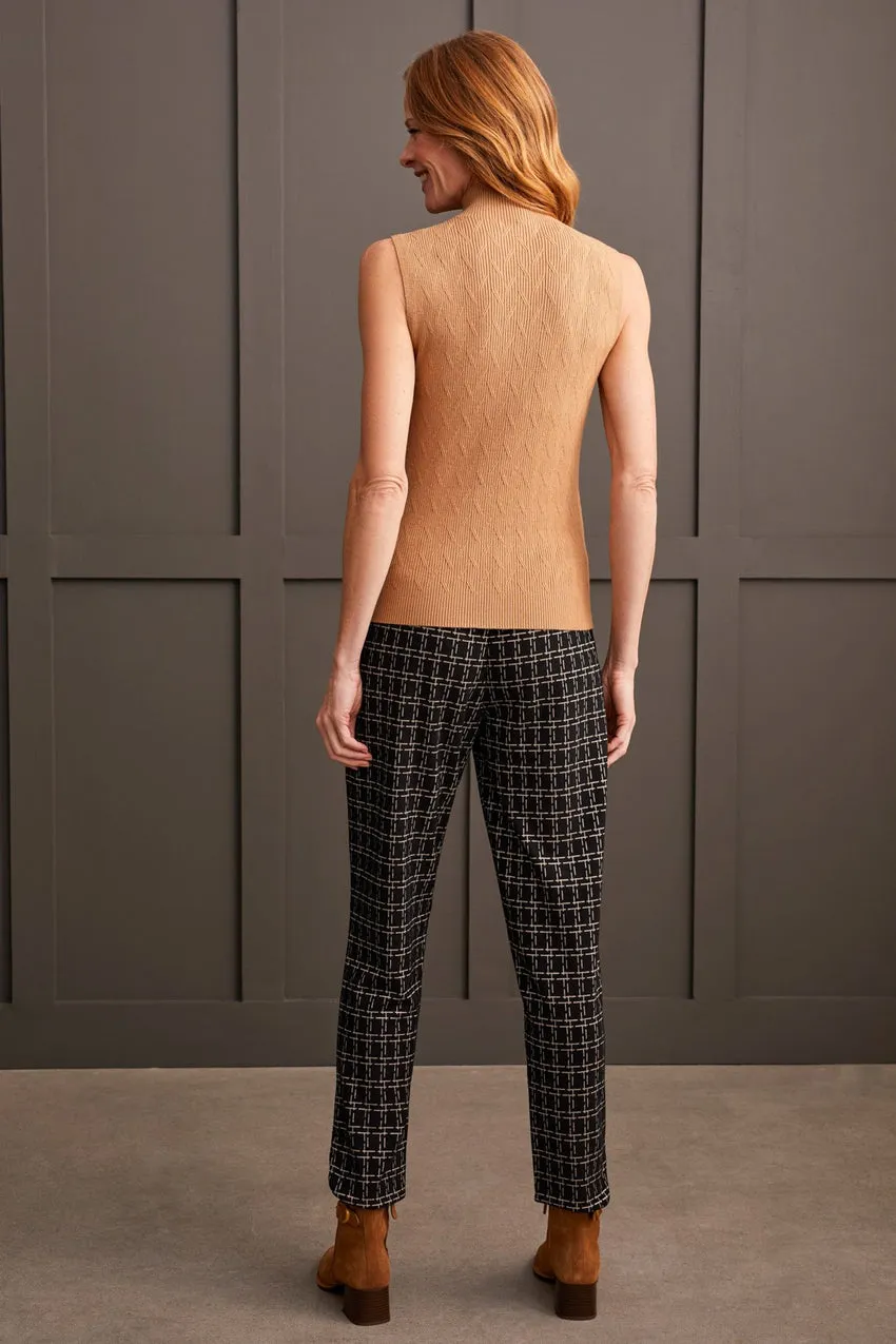 SLEEVELESS MOCK NECK TOP