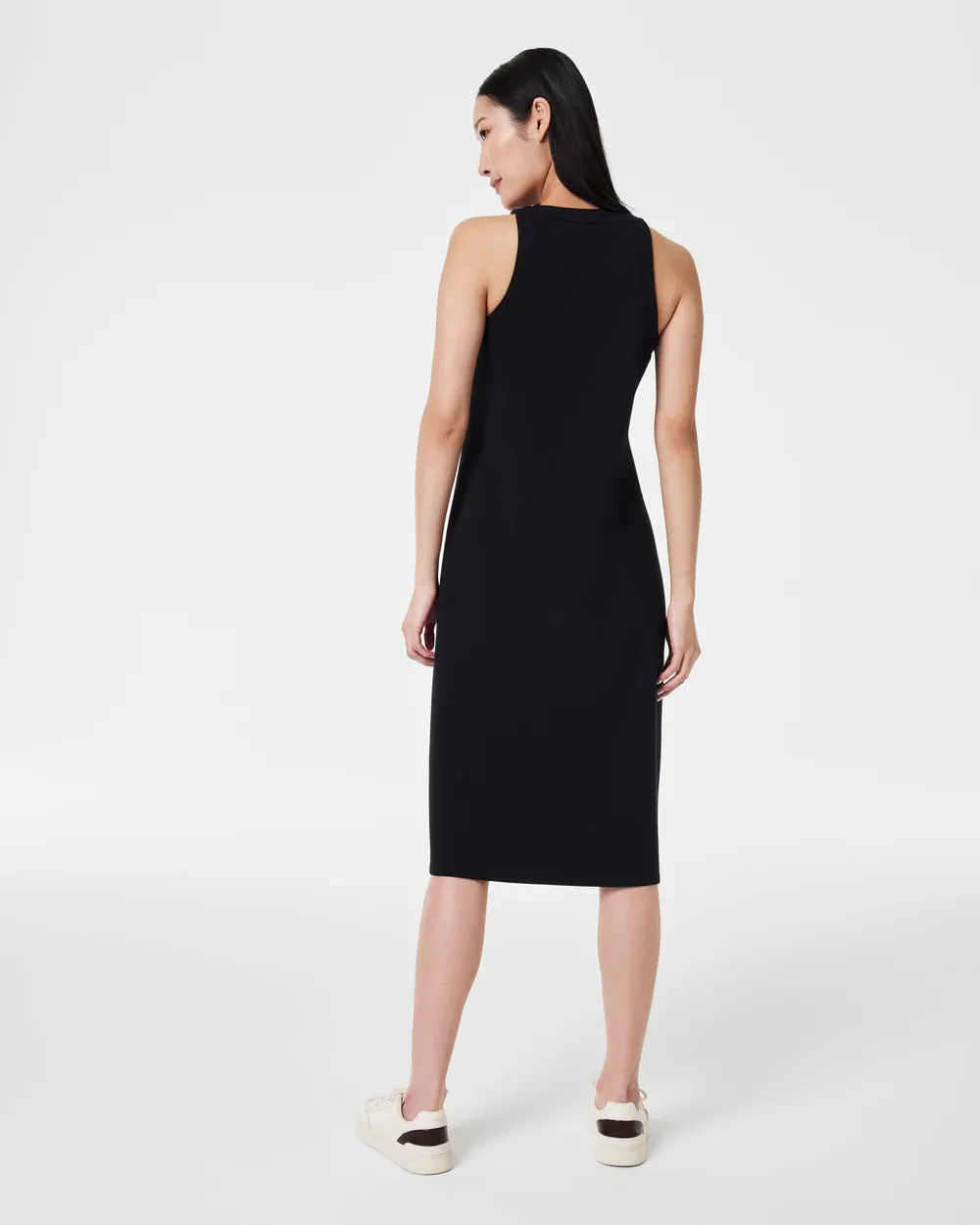 SPANX - AIRESSENTIALS SIDE STRIPE MIDI DRESS