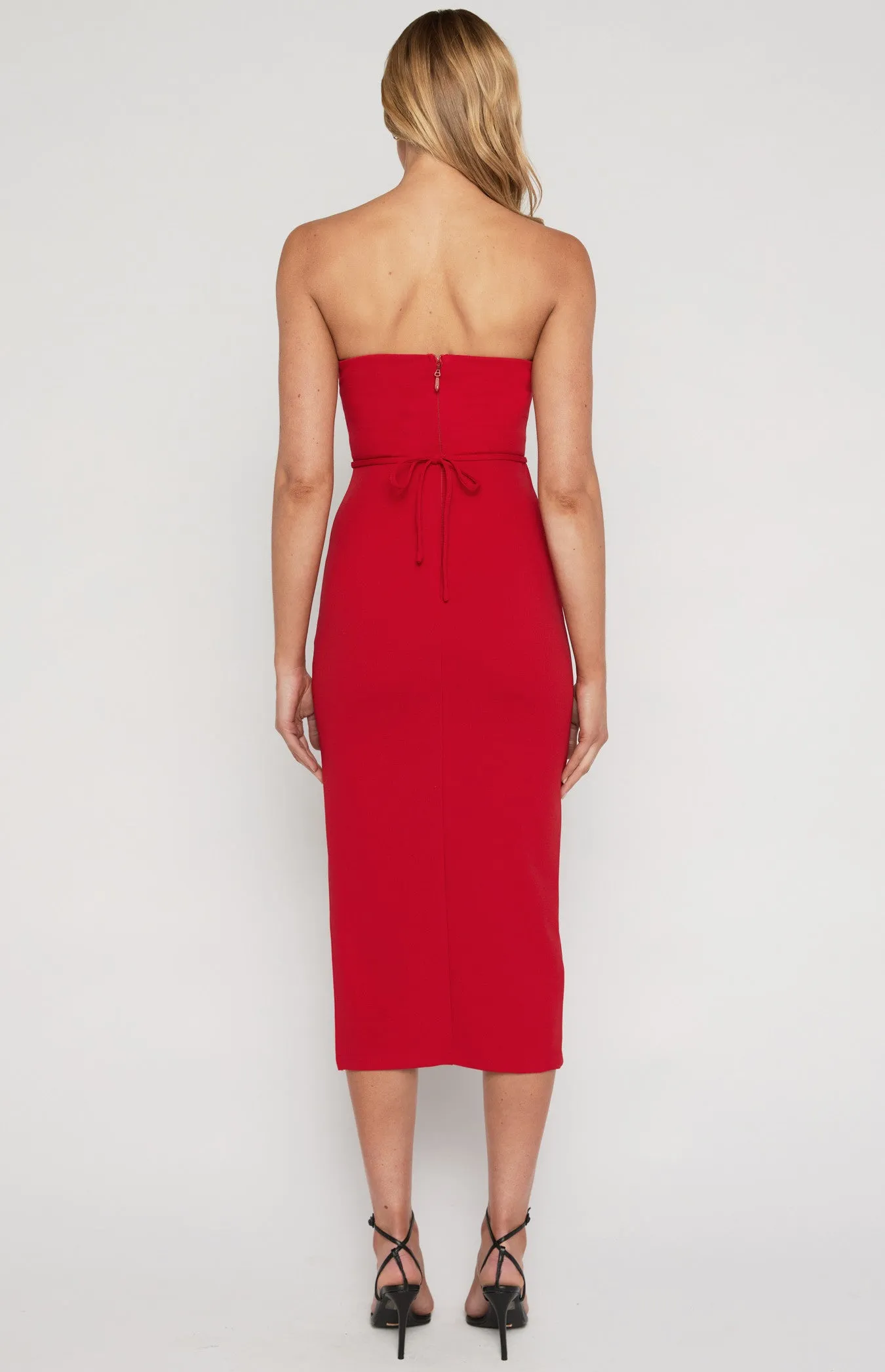 Strapless Bodycon with Removable Rose Tie