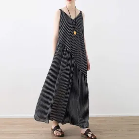 Striped Wide Leg Overall