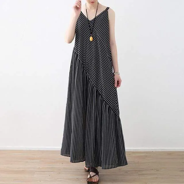 Striped Wide Leg Overall