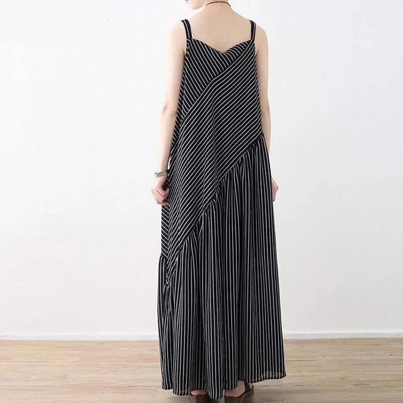 Striped Wide Leg Overall