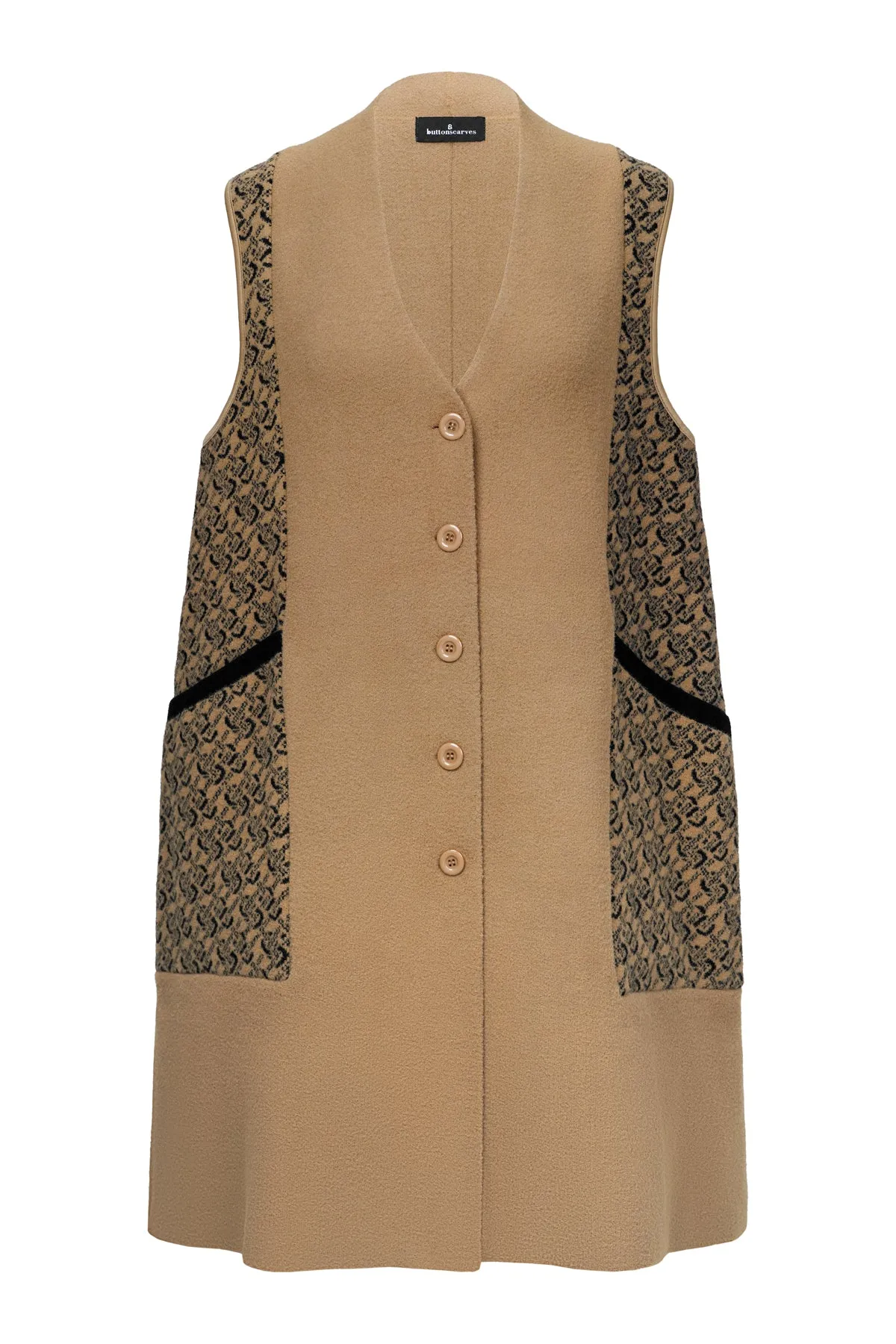 Tessa Sleeveless Coat - Brown