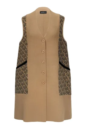 Tessa Sleeveless Coat - Brown