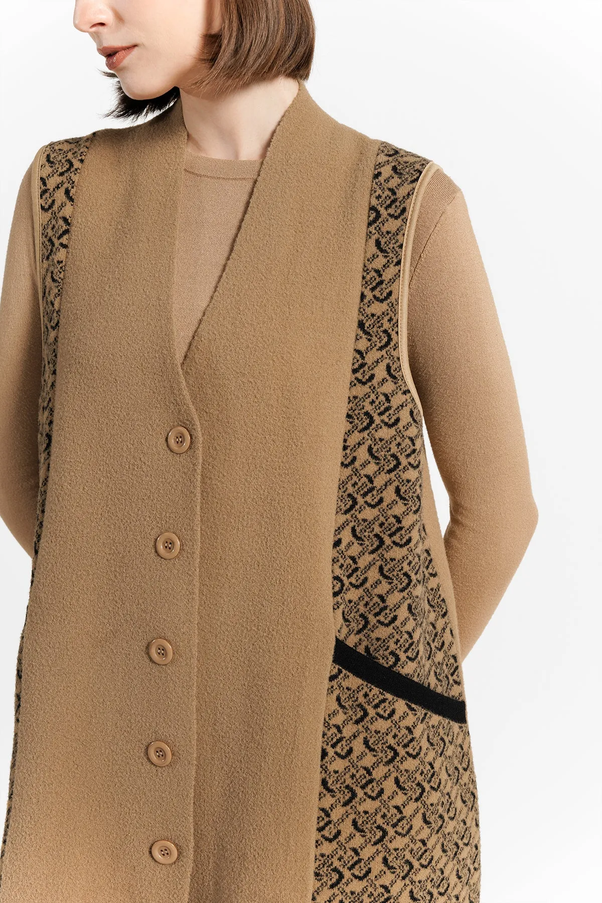 Tessa Sleeveless Coat - Brown