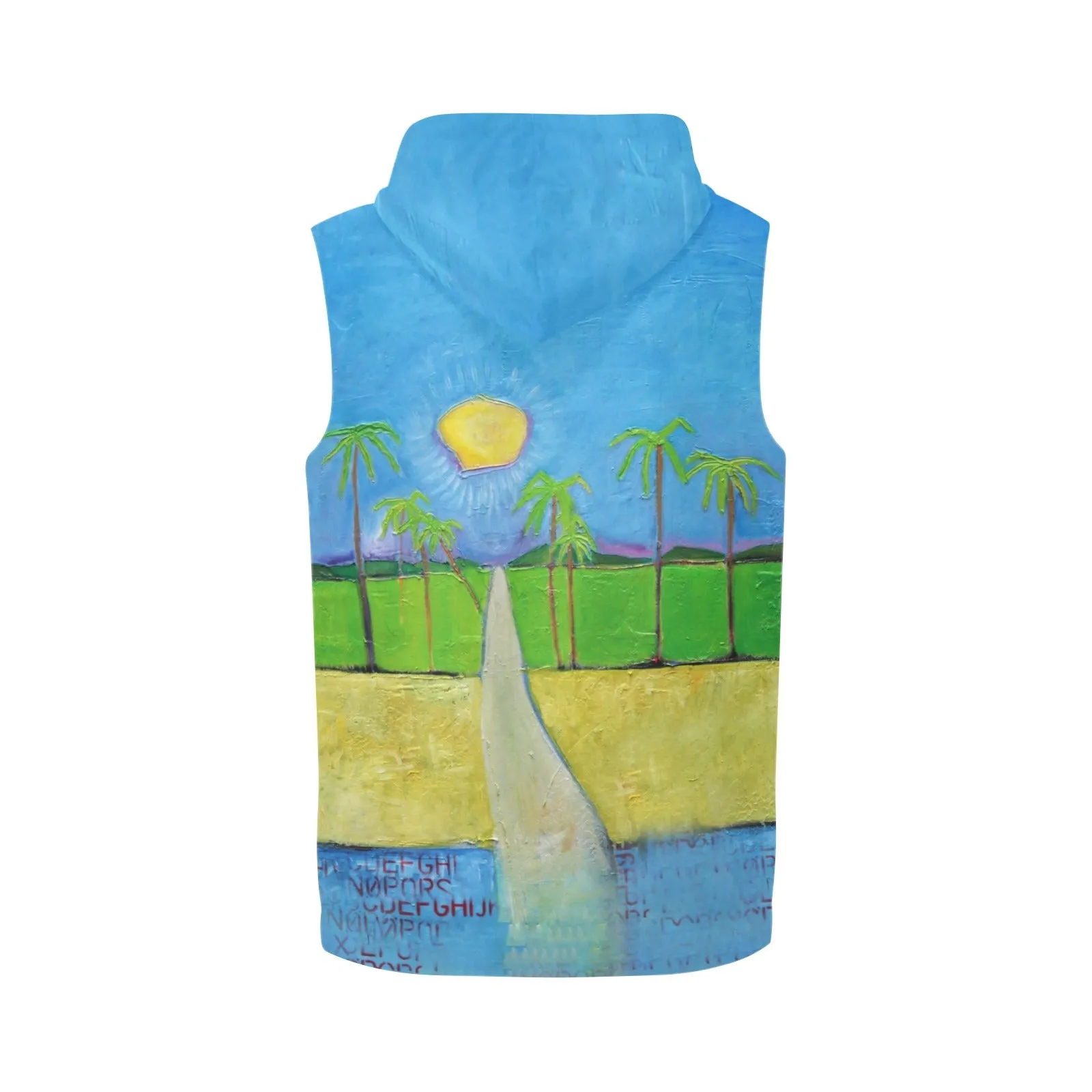 Together in paradise Men's Full Zip Sleeveless Hoodie