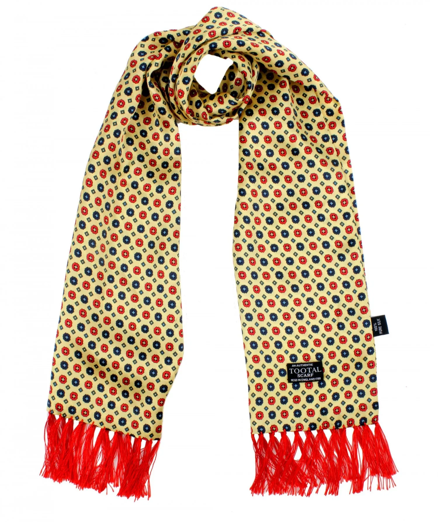 Tootal Mens Retro Geo Print 100% Silk Scarves