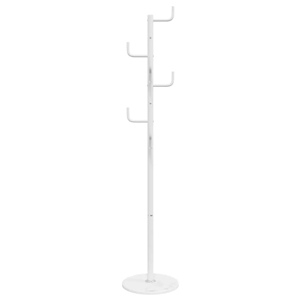 vidaXL Coat Stand White 183 cm Powder-coated Iron