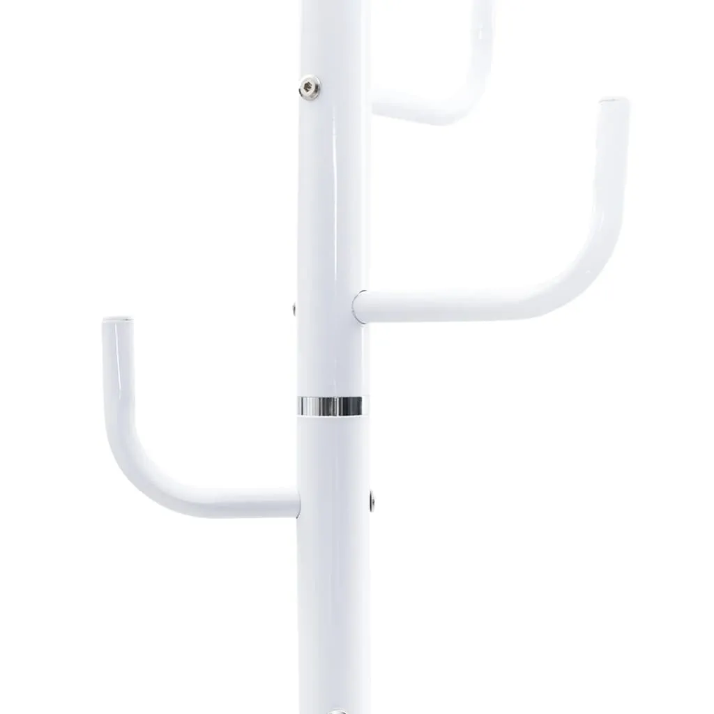 vidaXL Coat Stand White 183 cm Powder-coated Iron