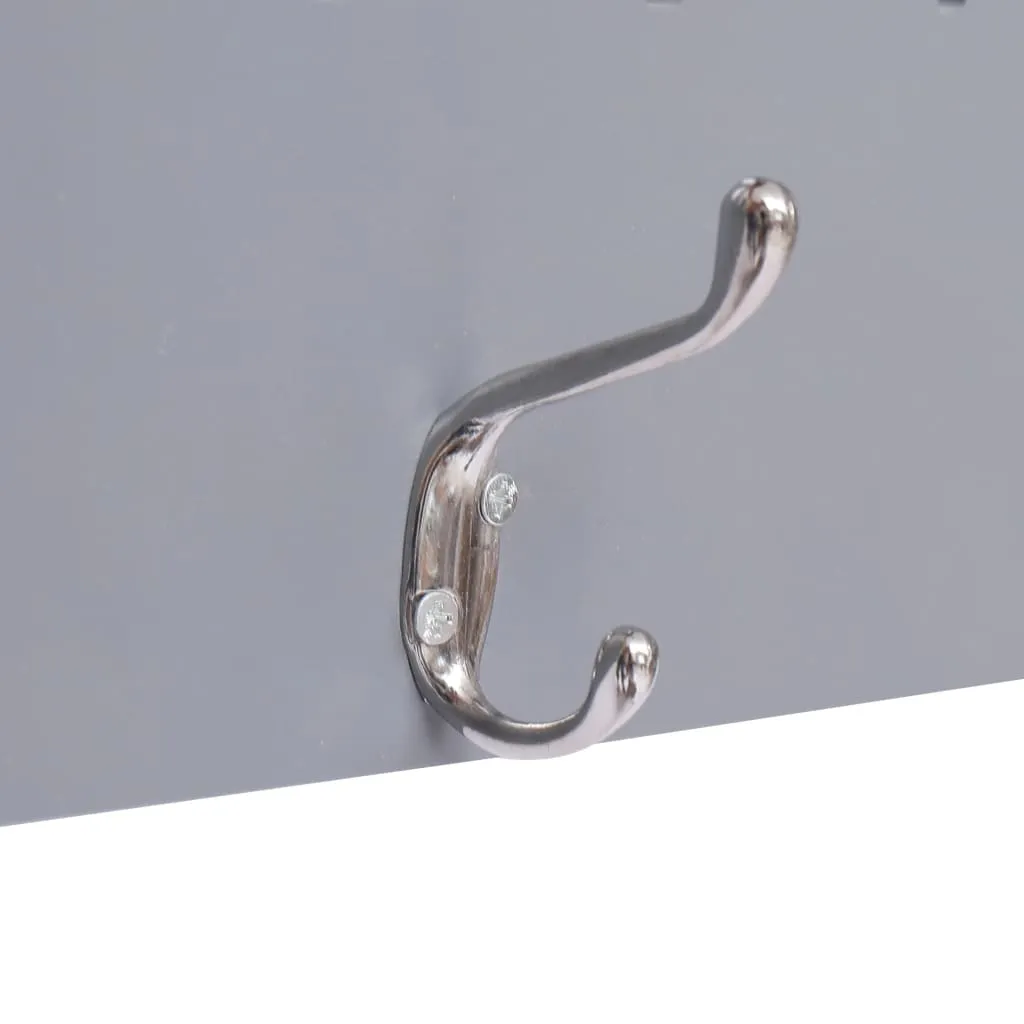 vidaXL Wall Mounted Coat Rack FAMILY Grey 74x29.5 cm