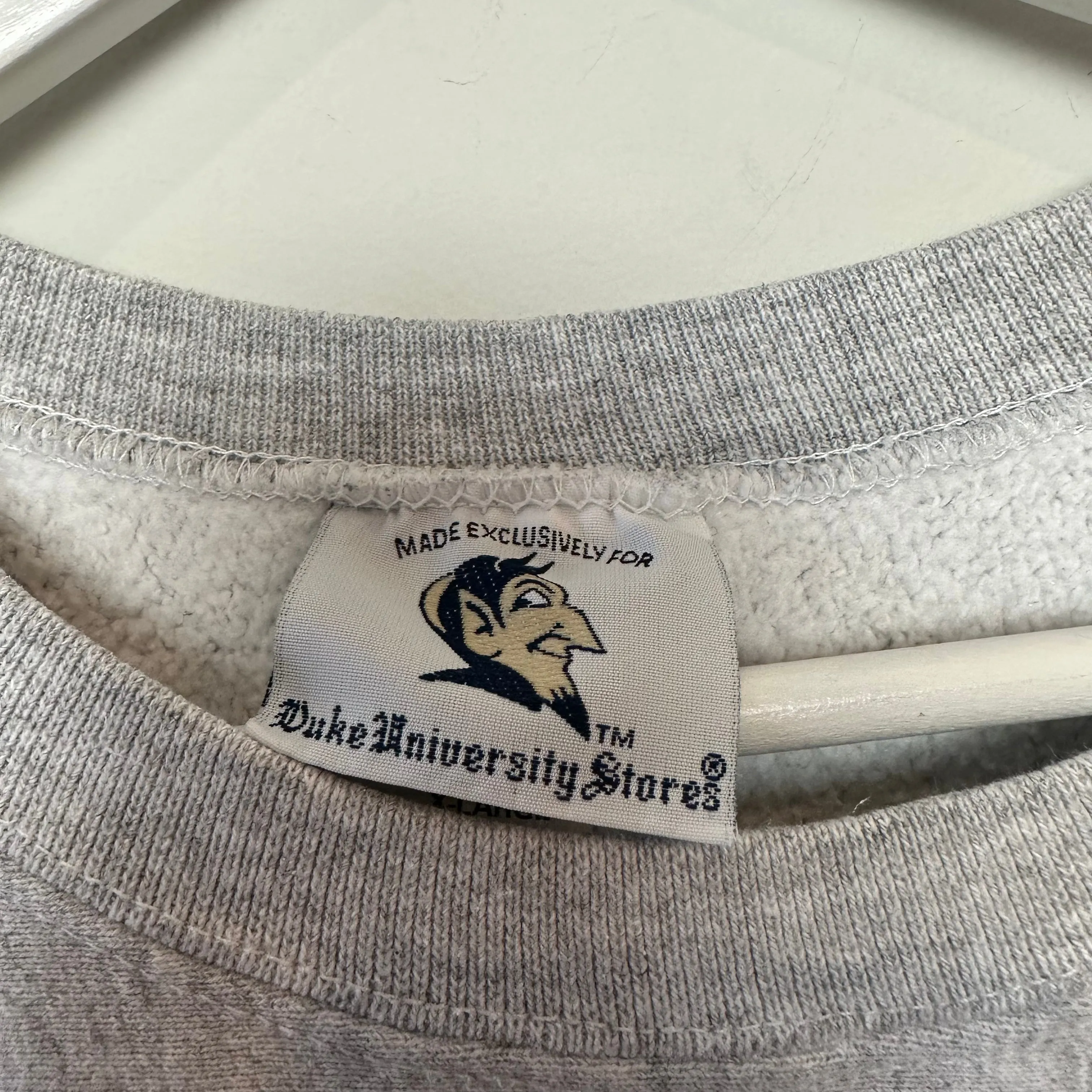 Vintage 90s Duke University Stores Sweatshirt Crewneck Gray Made in the USA XL
