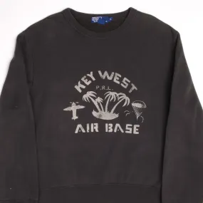 VINTAGE POLO RALPH LAUREN KEY WEST AIR BASE SWEATSHIRT SIZE MEDIUM 1990S MADE IN USA