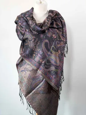 Violet Jacquard Scarf