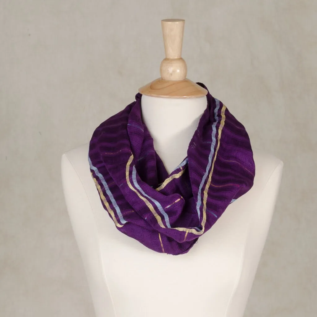 Violet Sparkle Infinity Scarf