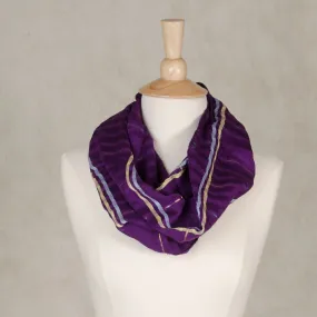 Violet Sparkle Infinity Scarf