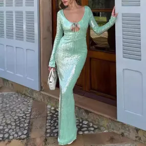 Vvsha Charvi Sequin Maxi Dress