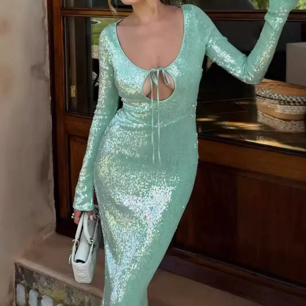 Vvsha Charvi Sequin Maxi Dress