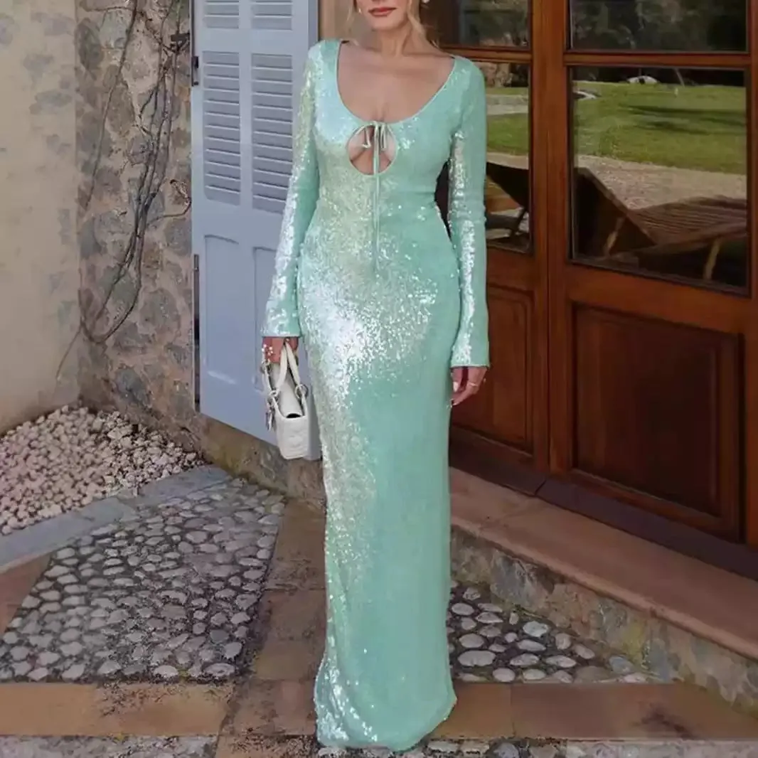 Vvsha Charvi Sequin Maxi Dress
