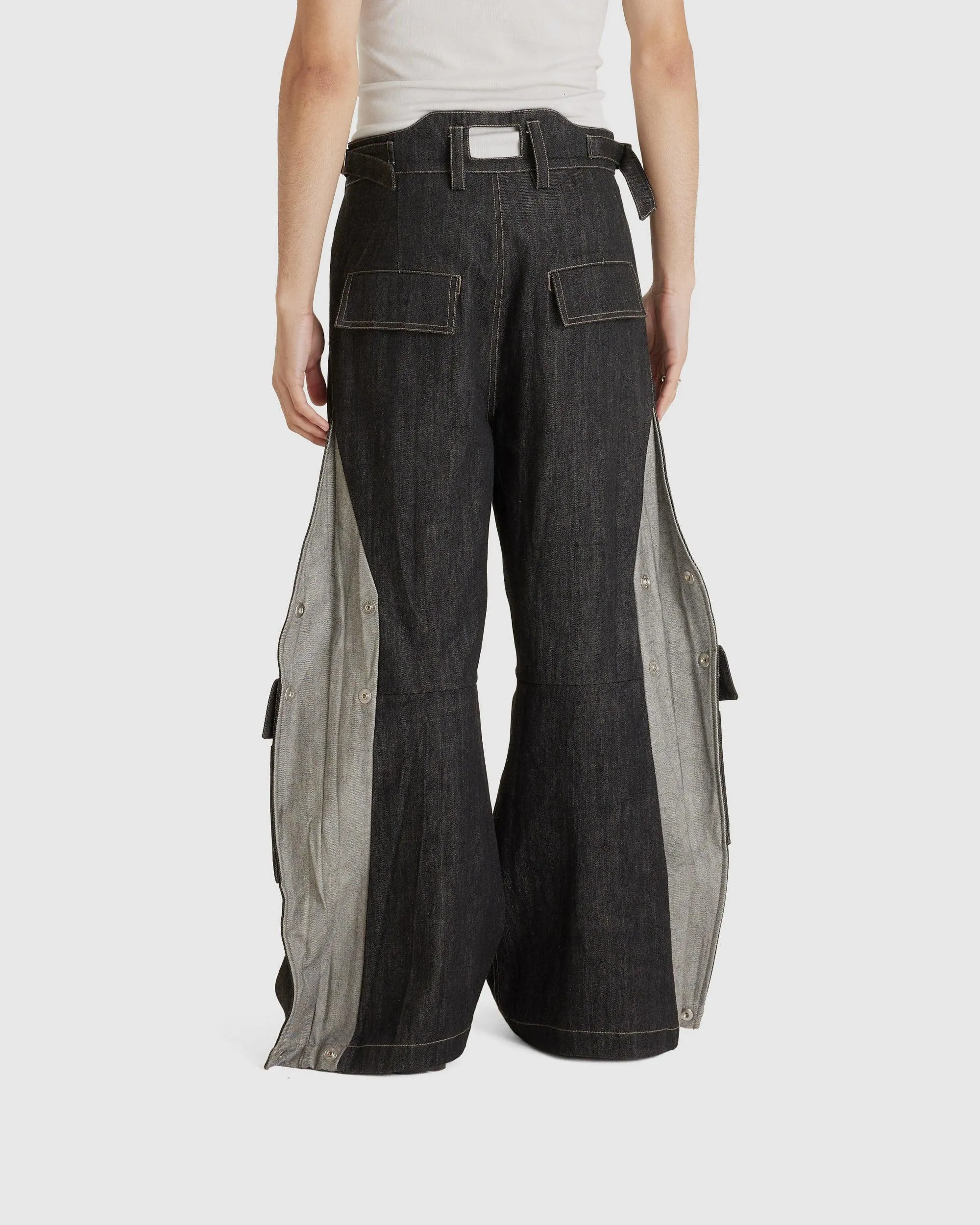 Whale Fin Snap-On Denim Cargo