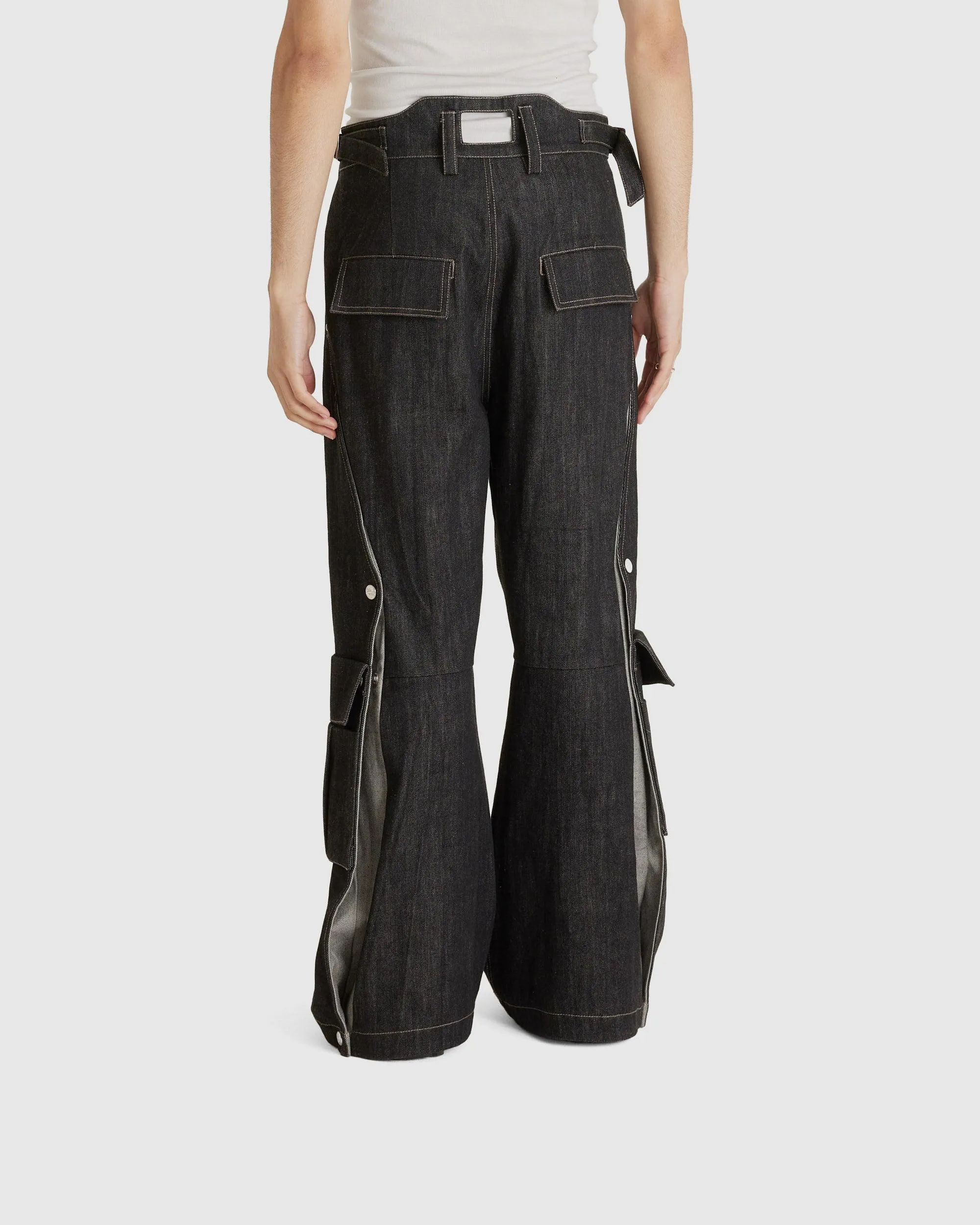 Whale Fin Snap-On Denim Cargo