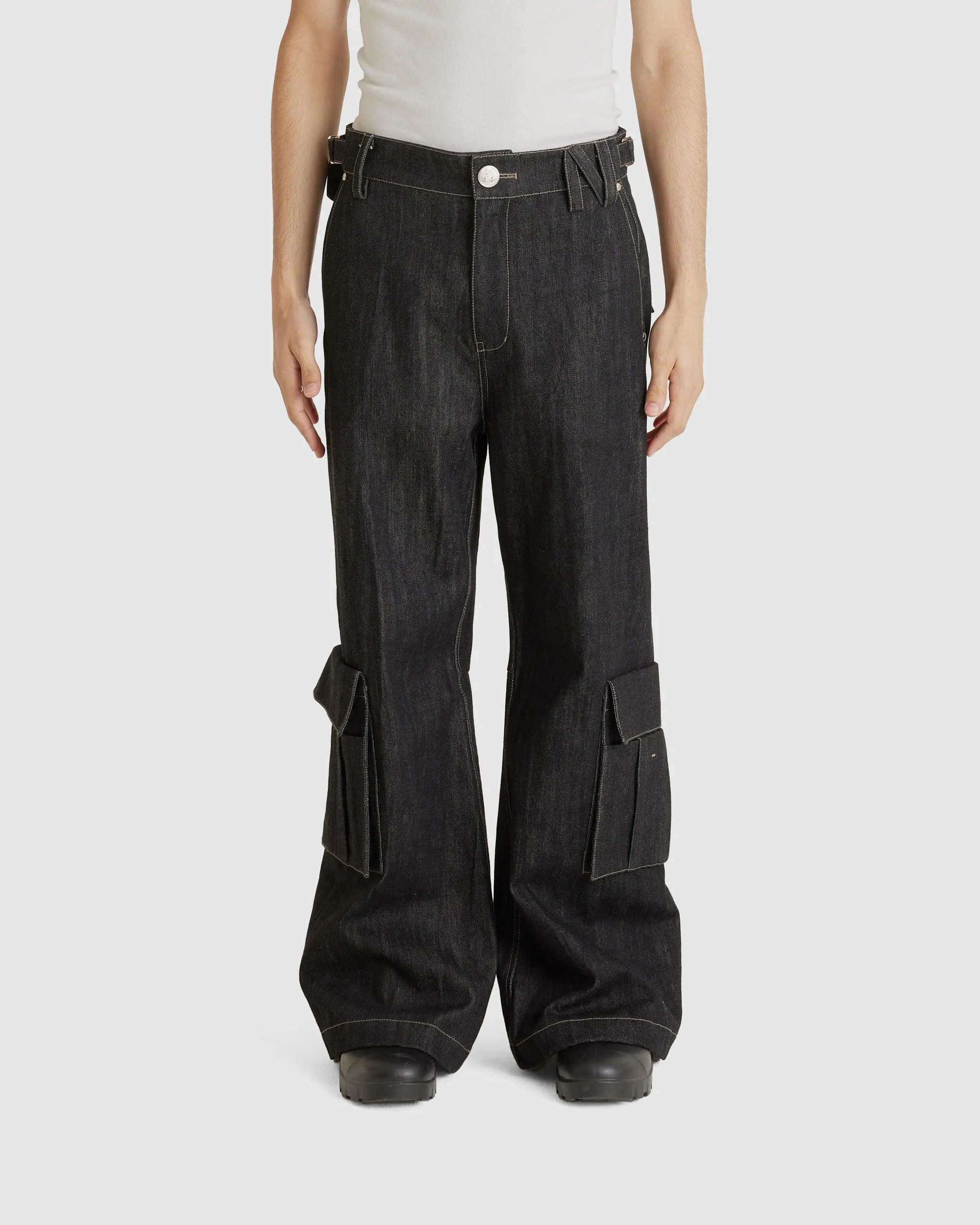 Whale Fin Snap-On Denim Cargo