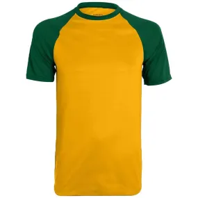 Wicking Retro Short Sleeve Jersey Gold-Forest