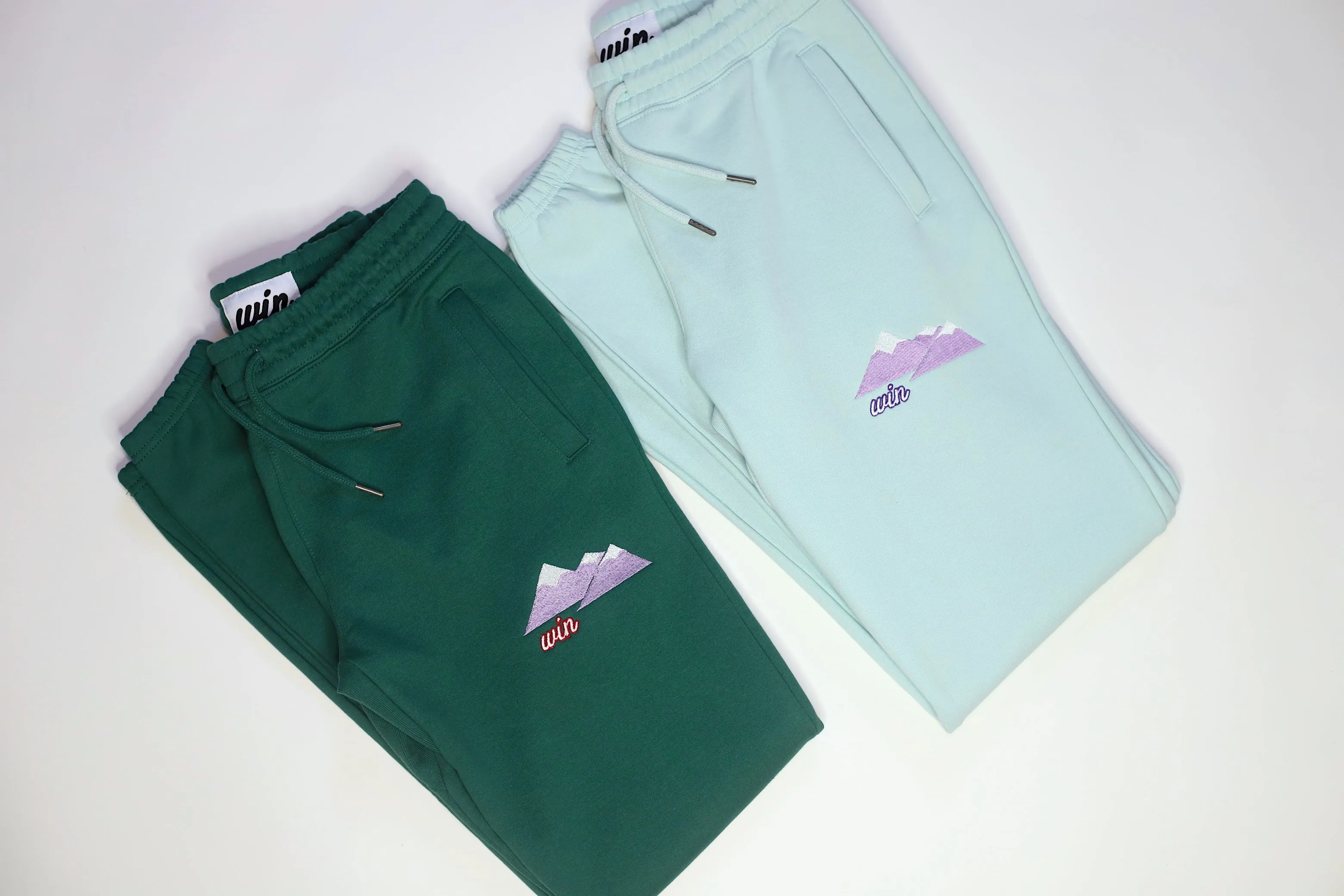 WIN Mountain Range Cuffed Sweatpants - Seafoam Green