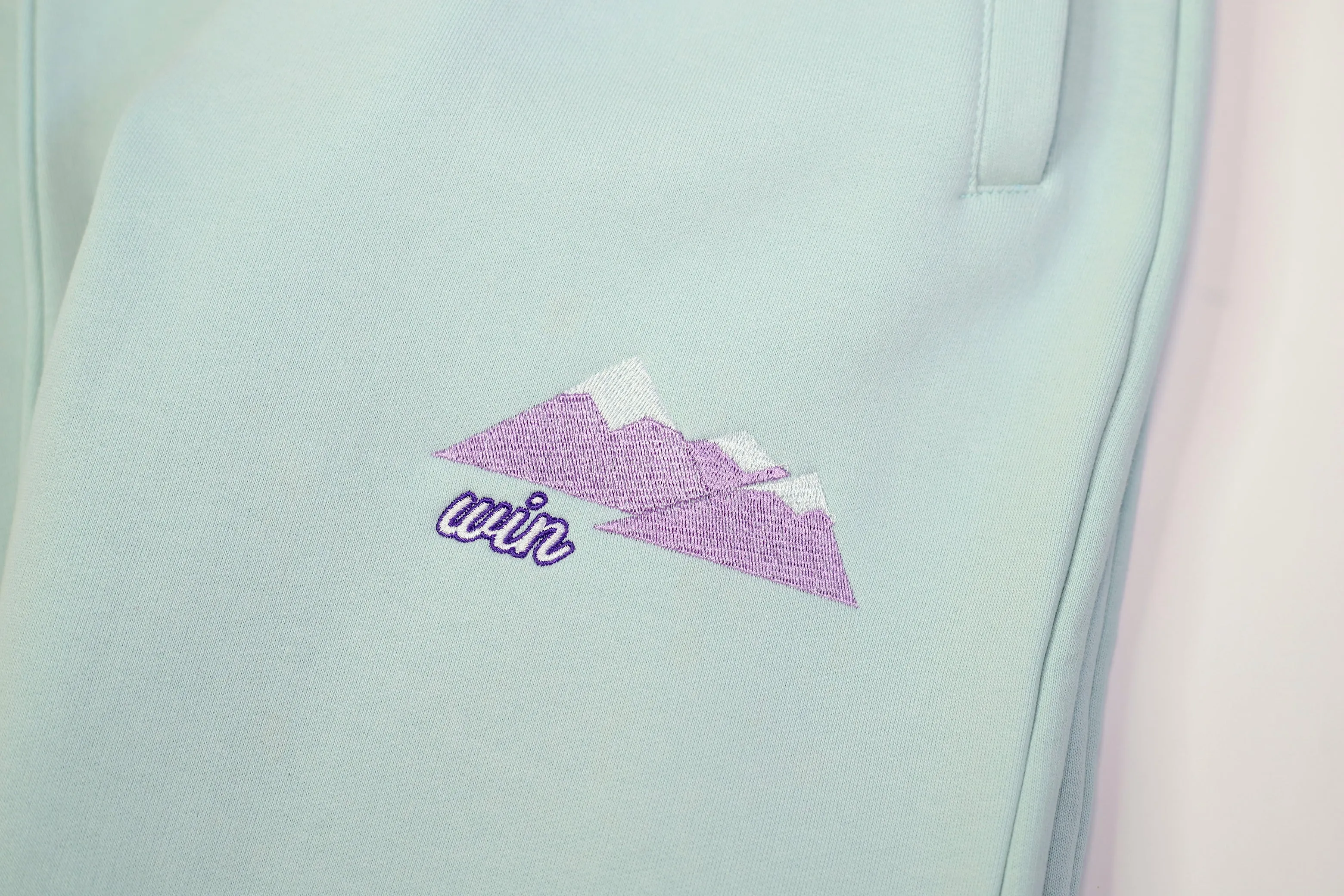 WIN Mountain Range Cuffed Sweatpants - Seafoam Green