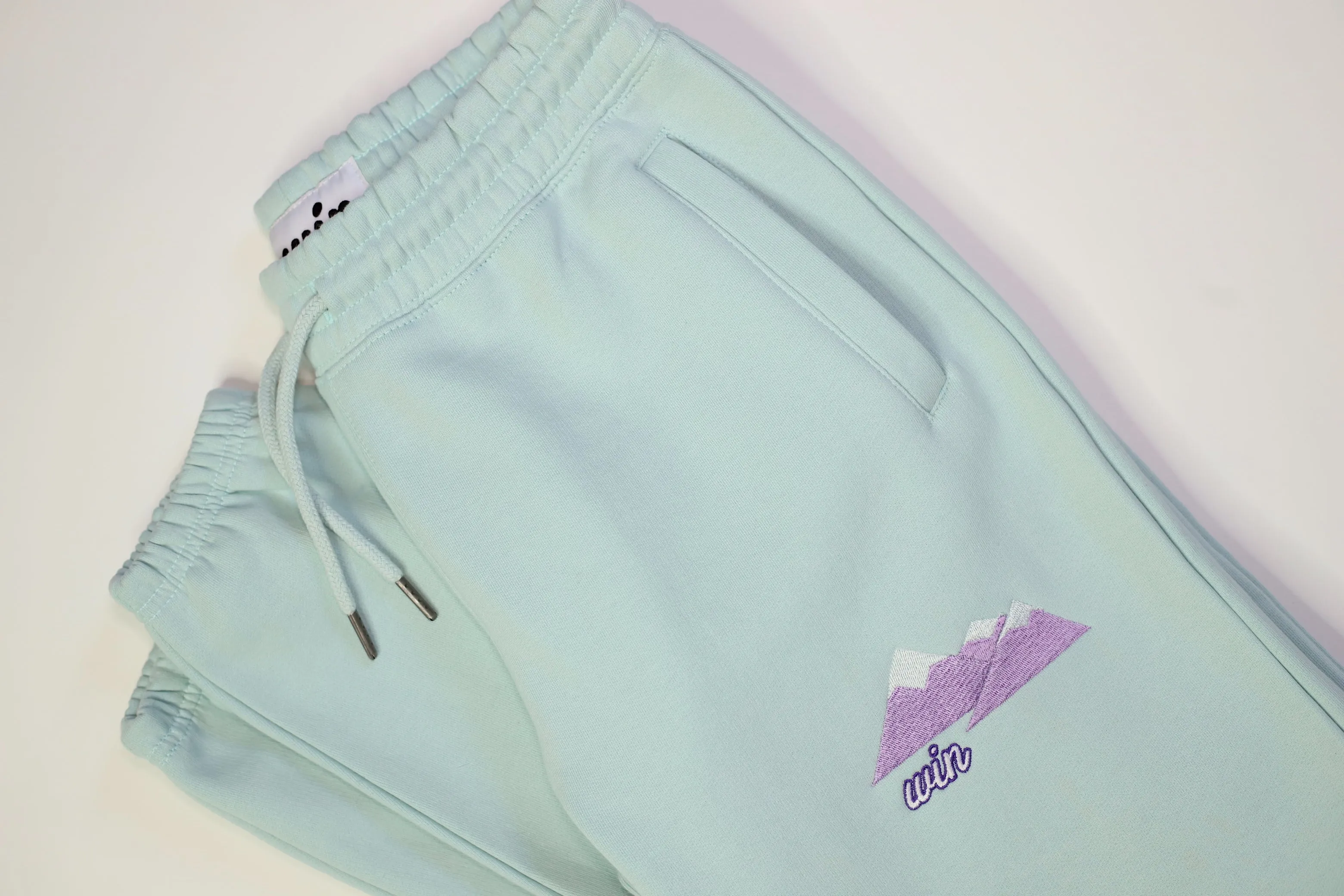 WIN Mountain Range Cuffed Sweatpants - Seafoam Green