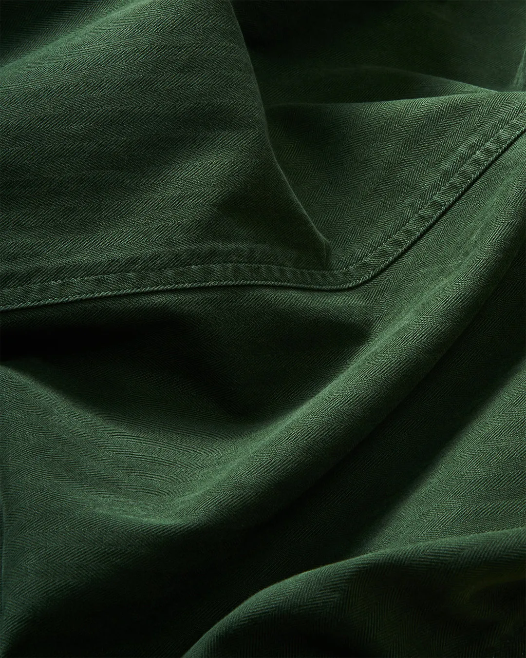 Women’s French Workman’s Jacket in Parks Department Green Herringbone