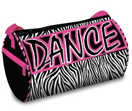 Zebra Dazzle Dance Duffel Bag